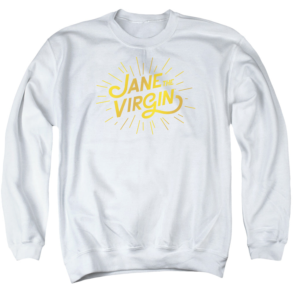 JANE THE VIRGIN/GOLDEN LOGO - ADULT CREWNECK SWEATSHIRT - WHITE