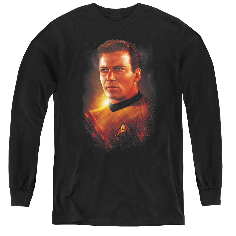 STAR TREK/EPIC KIRK - YOUTH LONG SLEEVE TEE - BLACK