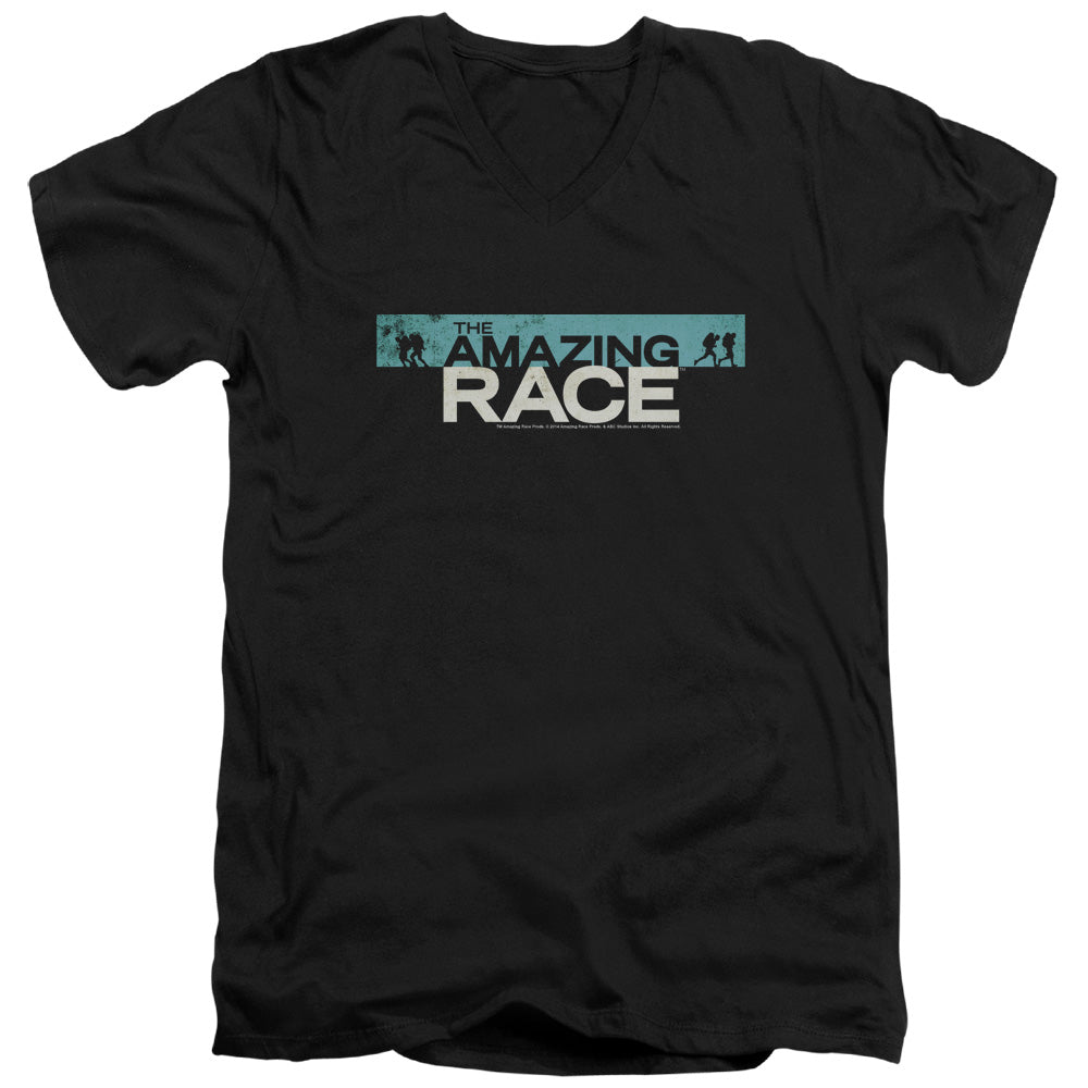 AMAZING RACE/BAR LOGO - S/S ADULT V-NECK 30/1 - BLACK