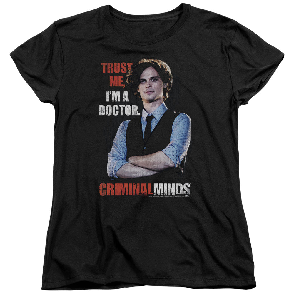 CRIMINAL MINDS/TRUST ME - S/S WOMENS TEE - BLACK