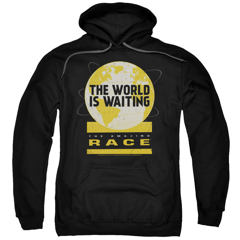 AMAZING RACE/WAITING WORLD - ADULT PULLOVER HOODIE - BLACK