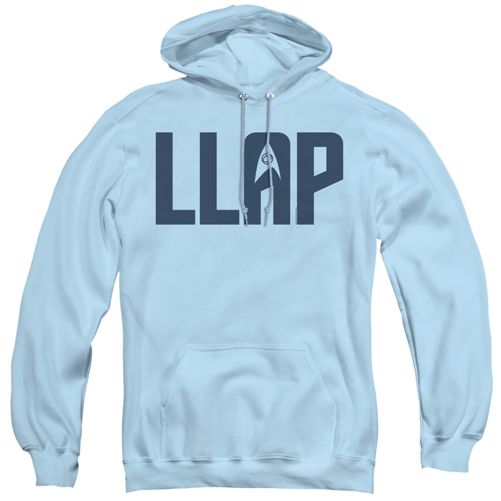 STAR TREK/LLAP - ADULT PULLOVER HOODIE - LIGHT BLUE