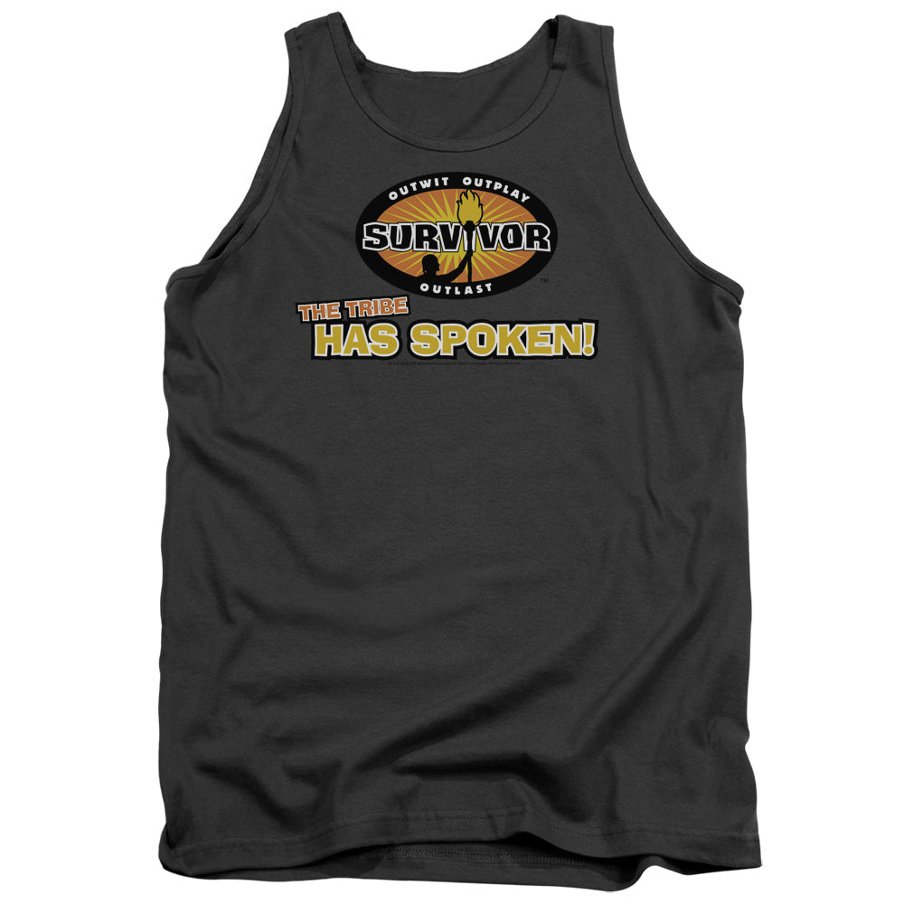 SURVIVOR/TRIBE HAS SPOKEN - ADULT TANK - CHARCOAL
