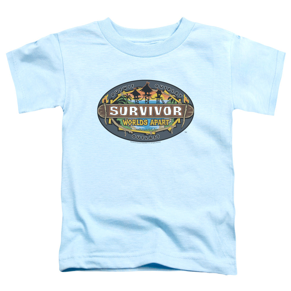 SURVIVOR/WORLDS APART LOGO - S/S TODDLER TEE - LIGHT BLUE