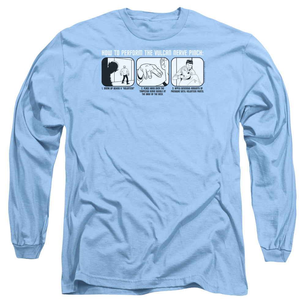 ST:ORIGINAL/VULCAN NERVE PINCH - L/S ADULT 18/1 - CAROLINA BLUE