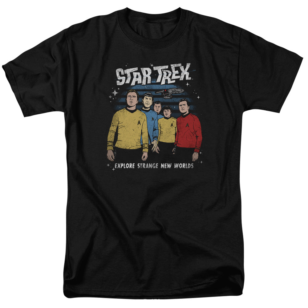 STAR TREK/STANGE NEW WORLD - S/S ADULT 18/1 - BLACK
