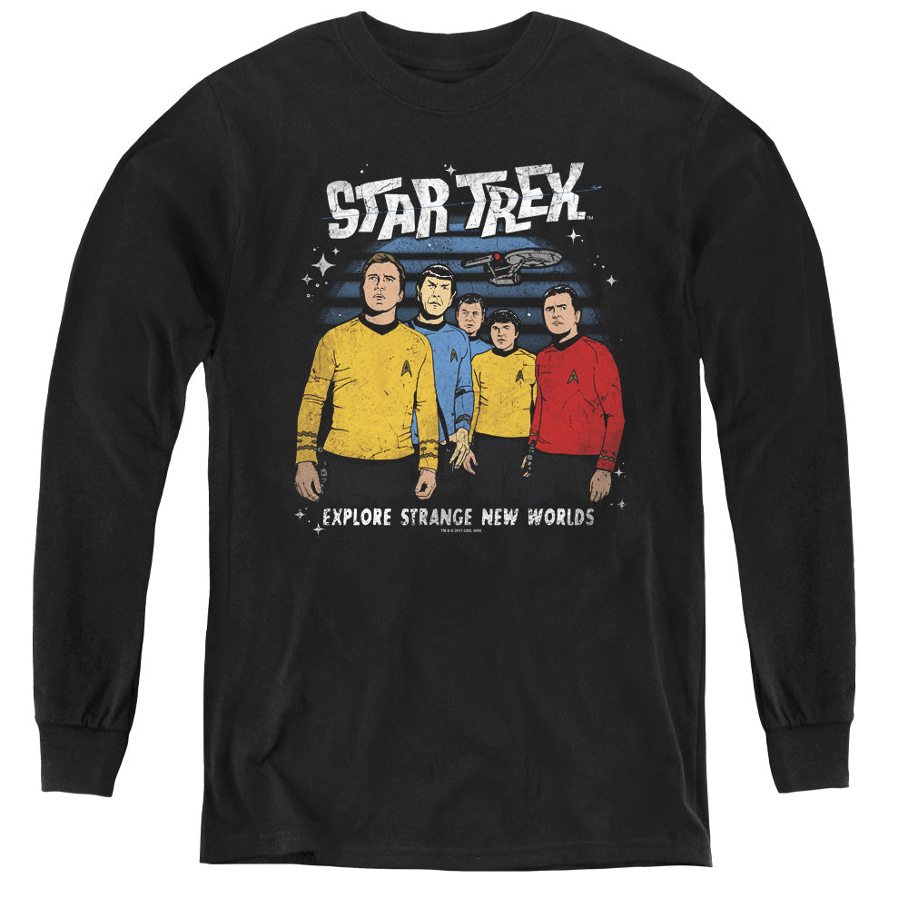 STAR TREK/STANGE NEW WORLD - YOUTH LONG SLEEVE TEE - BLACK