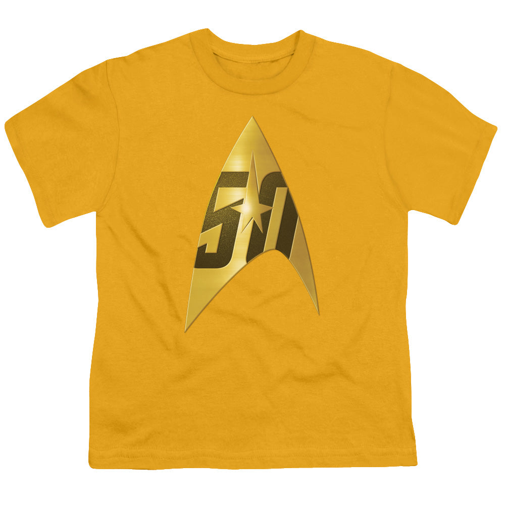 STAR TREK/50TH ANNIVERSARY DELTA - S/S YOUTH 18/1 - GOLD