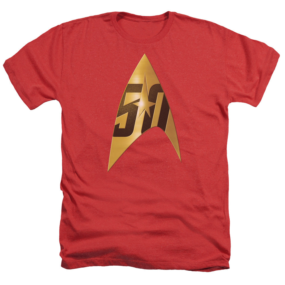 STAR TREK/50TH ANNIVERSARY DELTA - ADULT HEATHER - RED