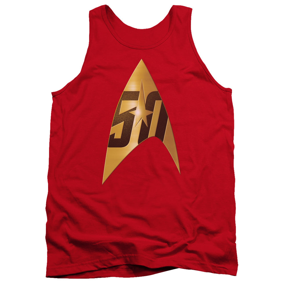 STAR TREK/50TH ANNIVERSARY DELTA - ADULT TANK - RED