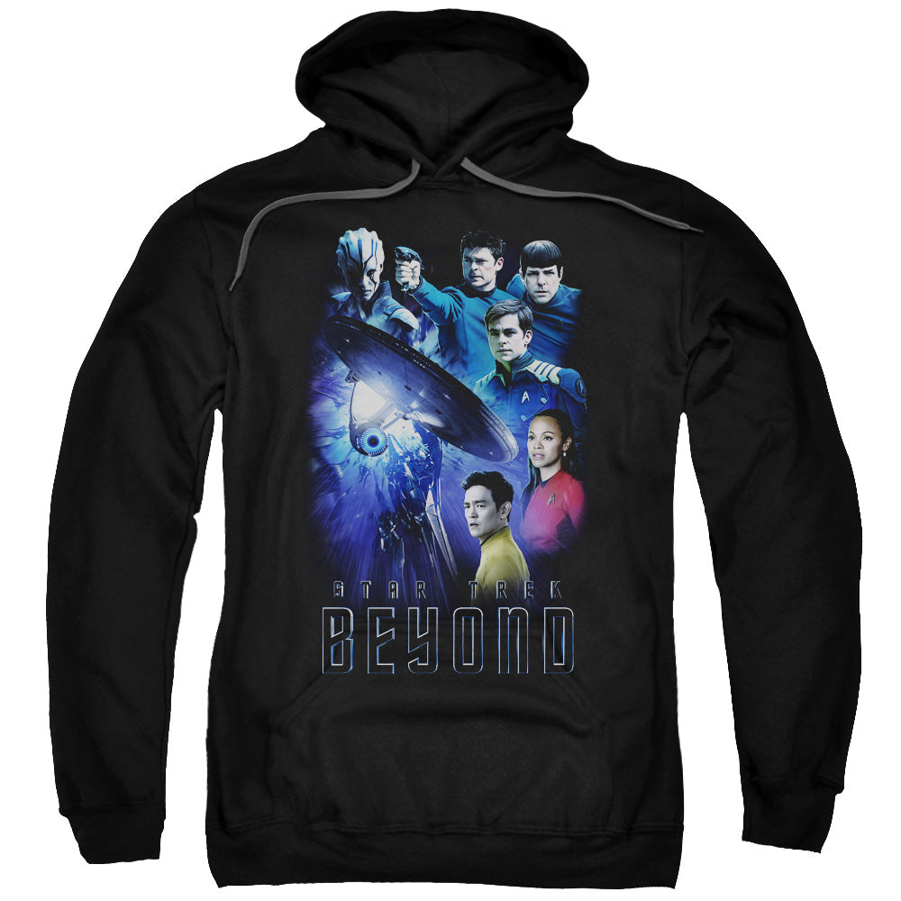 STAR TREK BEYOND/BEYOND CAST - ADULT PULLOVER HOODIE - BLACK
