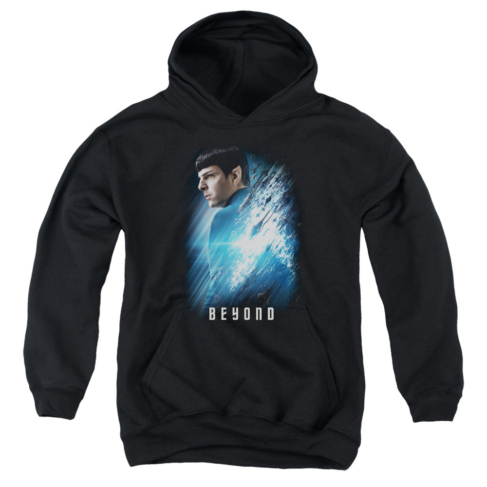 STAR TREK BEYOND/SPOCK POSTER - YOUTH PULLOVER HOODIE - BLACK