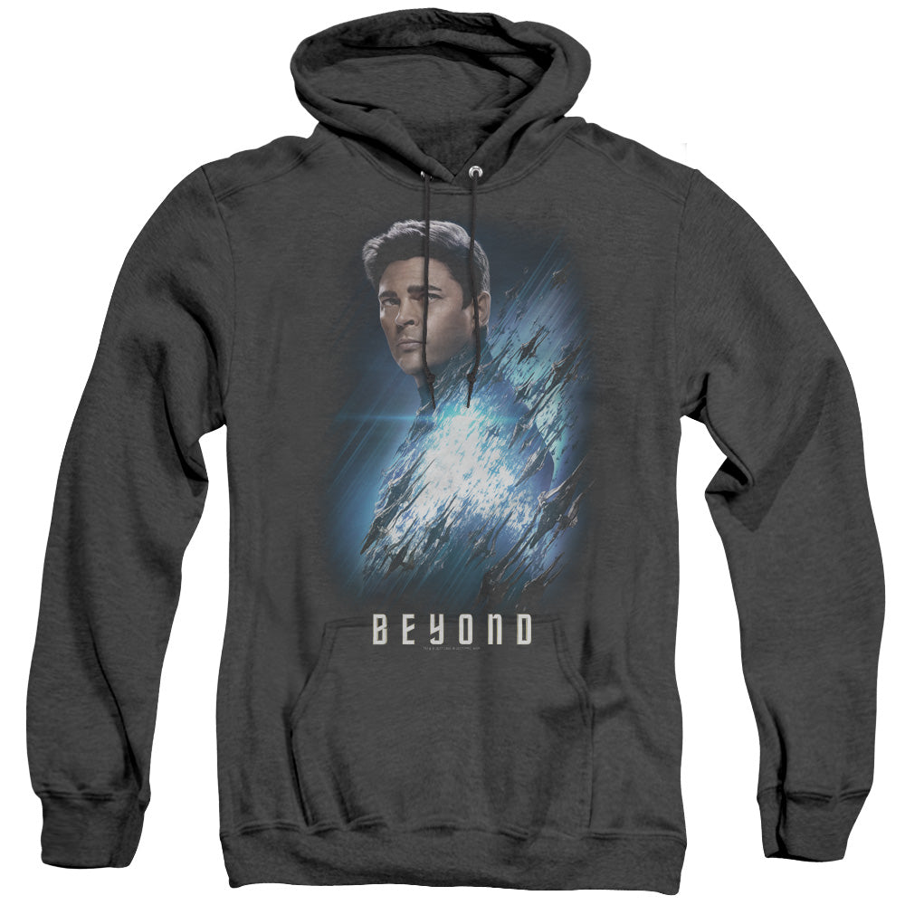 STAR TREK BEYOND/BONES POSTER - ADULT HEATHER HOODIE - BLACK