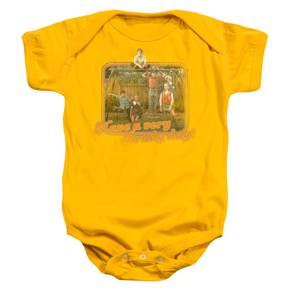 BRADY BUNCH/HAVE A VERY BRADY DAY! - INFANT SNAPSUIT - GOLD