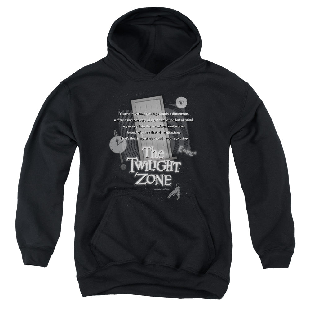 TWILIGHT ZONE/MONOLOGUE - YOUTH PULLOVER HOODIE - BLACK