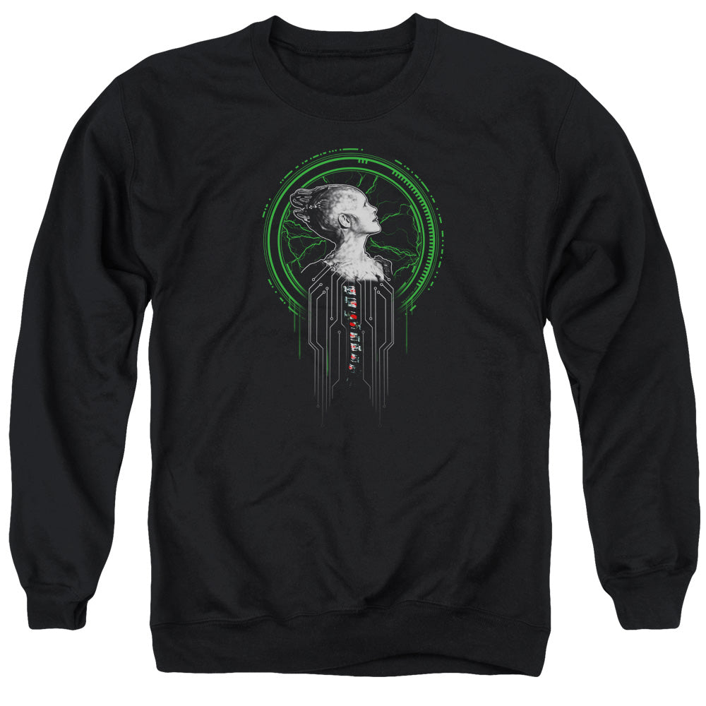 STAR TREK/BORG QUEEN - ADULT CREWNECK SWEATSHIRT - BLACK