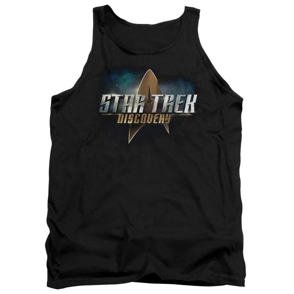 STAR TREK DISCOVERY/DISCOVERY LOGO - ADULT TANK - BLACK