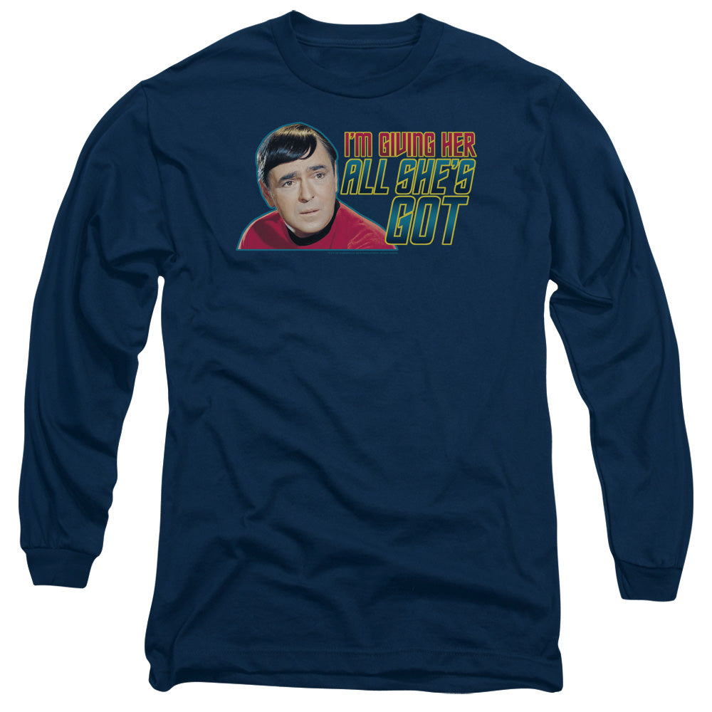 STAR TREK/ALL SHES GOT - L/S ADULT 18/1 - NAVY
