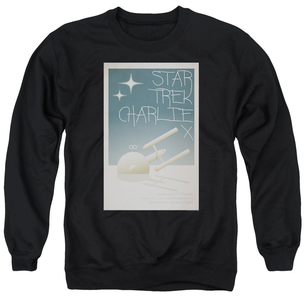 STAR TREK/TOS EPISODE 2 - ADULT CREWNECK SWEATSHIRT - BLACK