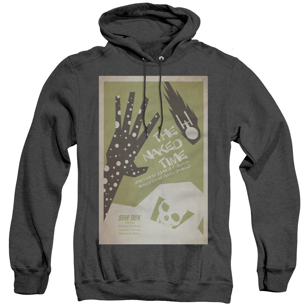 STAR TREK/TOS EPISODE 4 - ADULT HEATHER HOODIE - BLACK
