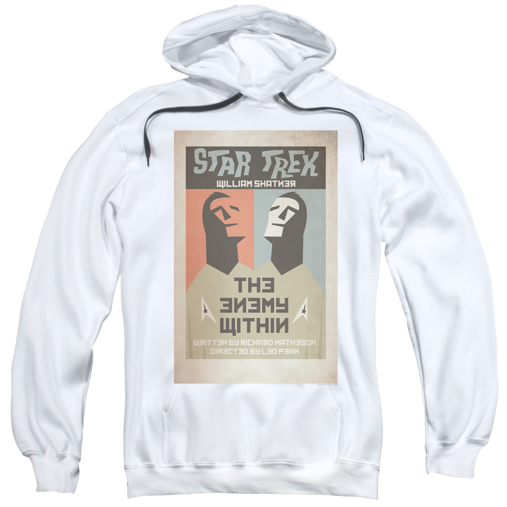 STAR TREK/TOS EPISODE 5 - ADULT PULLOVER HOODIE - WHITE
