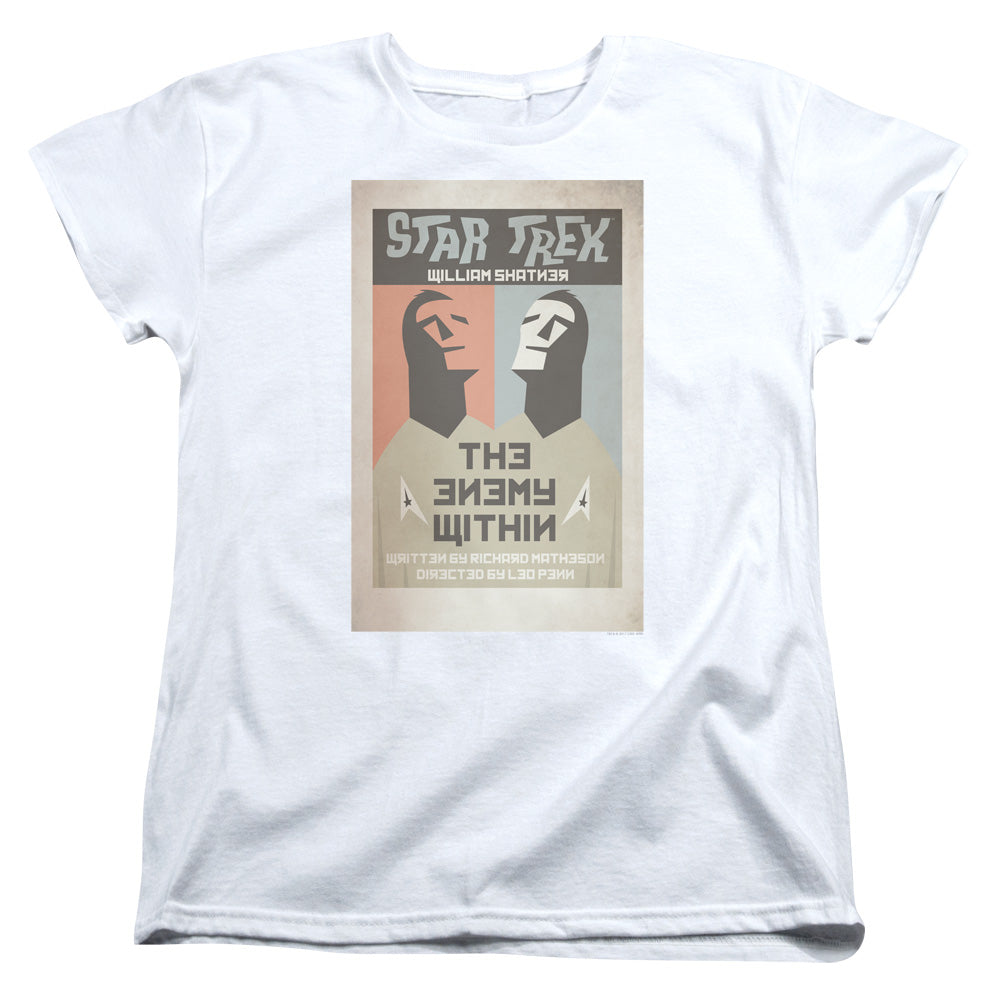STAR TREK/TOS EPISODE 5 - S/S WOMENS TEE - WHITE