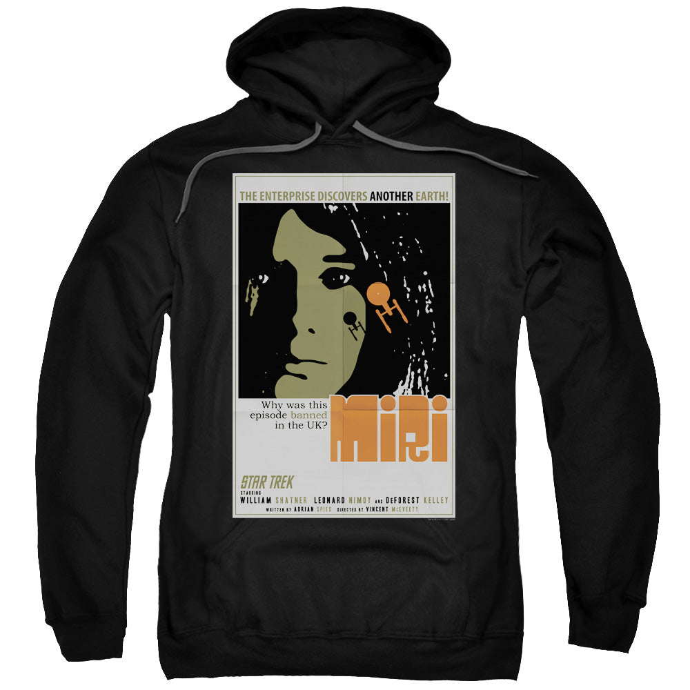 STAR TREK/TOS EPISODE 8 - ADULT PULLOVER HOODIE - BLACK