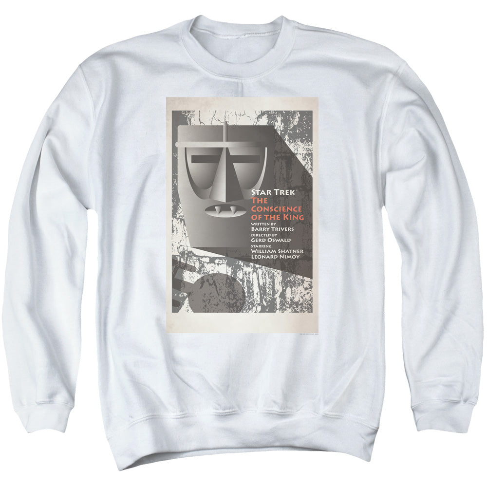 STAR TREK/TOS EPISODE 13 - ADULT CREWNECK SWEATSHIRT - WHITE