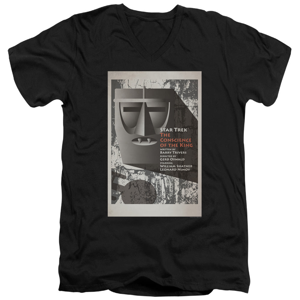 STAR TREK/TOS EPISODE 13 - S/S ADULT V-NECK 30/1 - BLACK