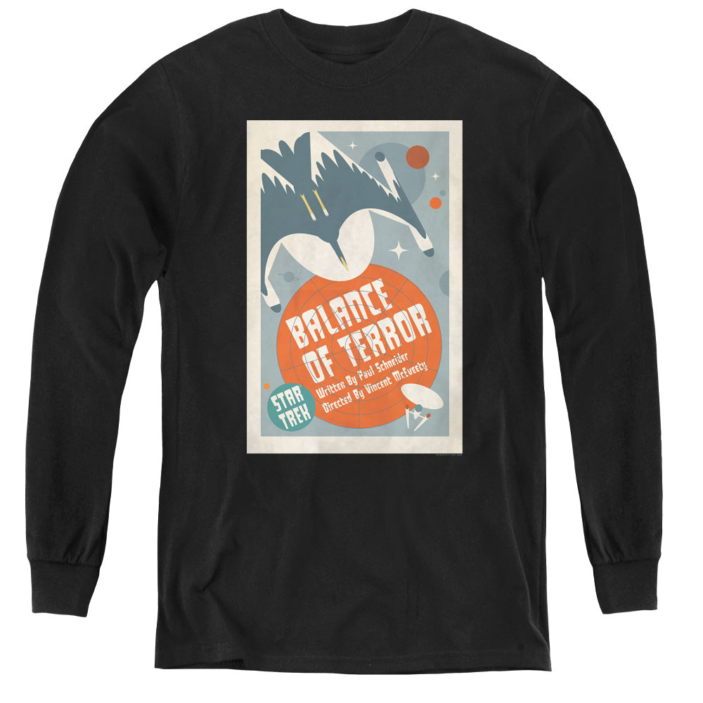 STAR TREK/TOS EPISODE 14 - YOUTH LONG SLEEVE TEE - BLACK