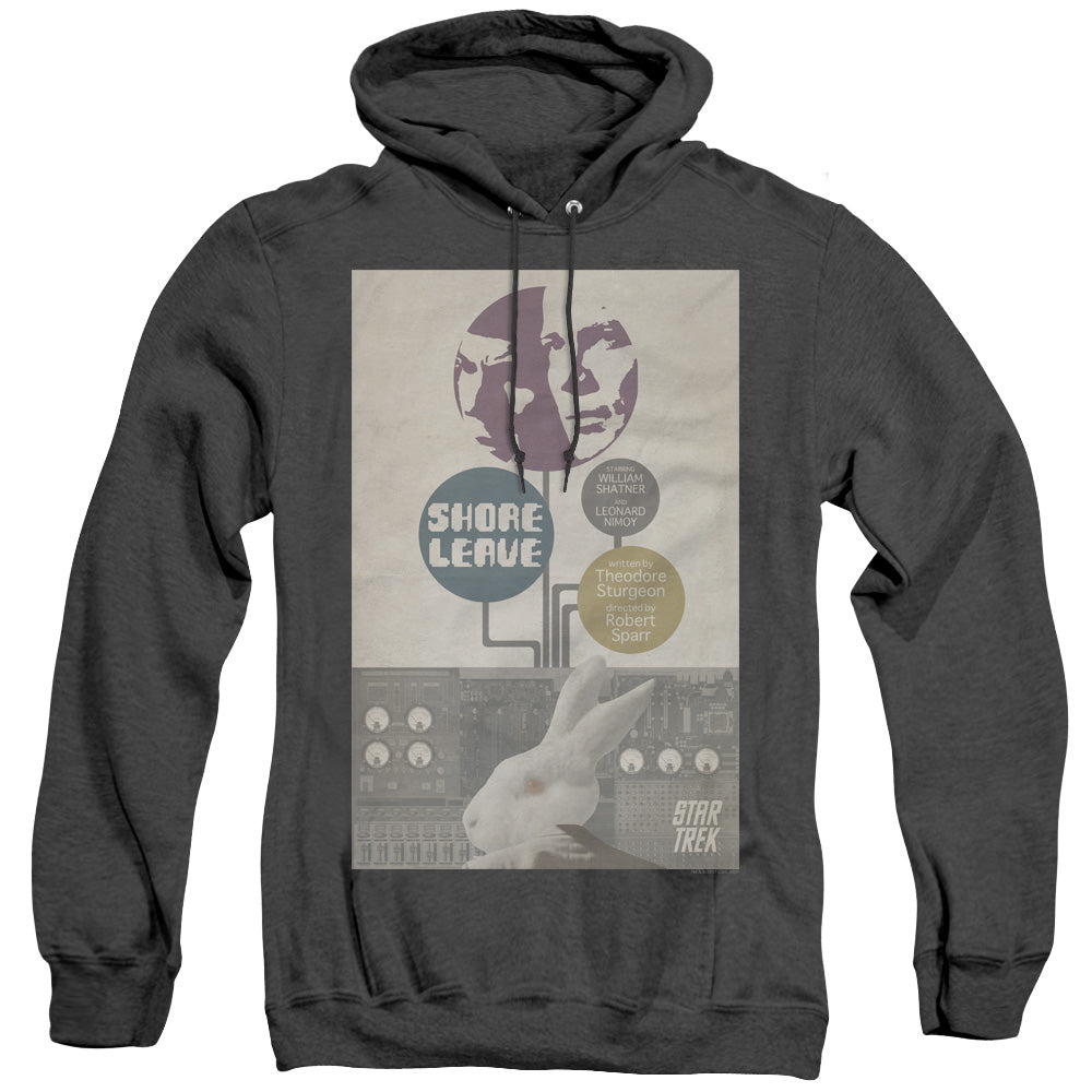 STAR TREK/TOS EPISODE 15 - ADULT HEATHER HOODIE - BLACK