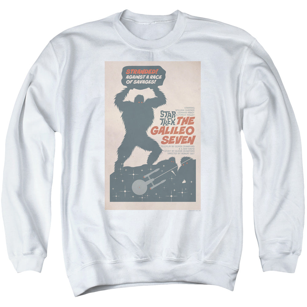 STAR TREK/TOS EPISODE 16 - ADULT CREWNECK SWEATSHIRT - WHITE