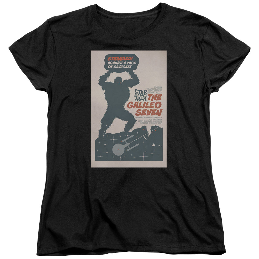 STAR TREK/TOS EPISODE 16 - S/S WOMENS TEE - BLACK