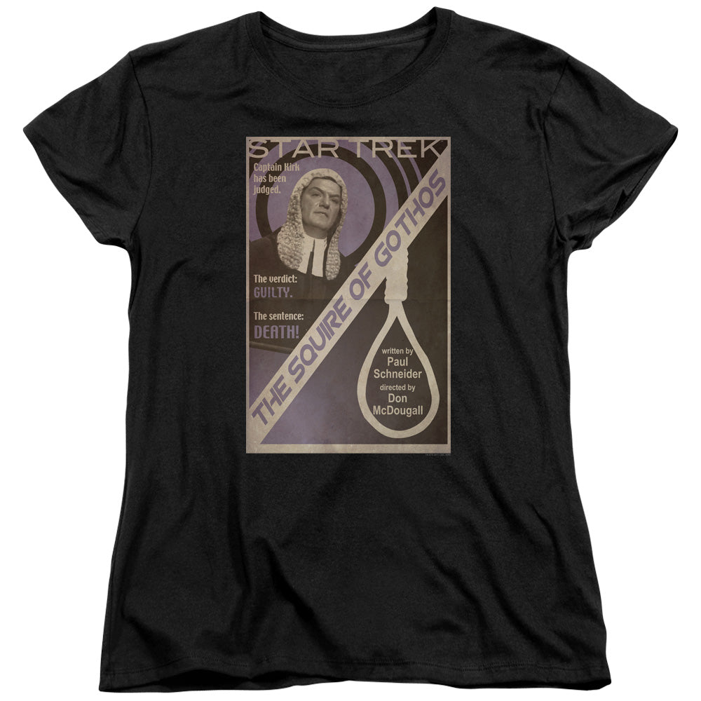 STAR TREK/TOS EPISODE 17 - S/S WOMENS TEE - BLACK