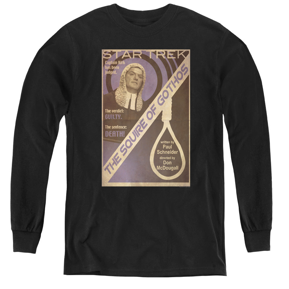 STAR TREK/TOS EPISODE 17 - YOUTH LONG SLEEVE TEE - BLACK