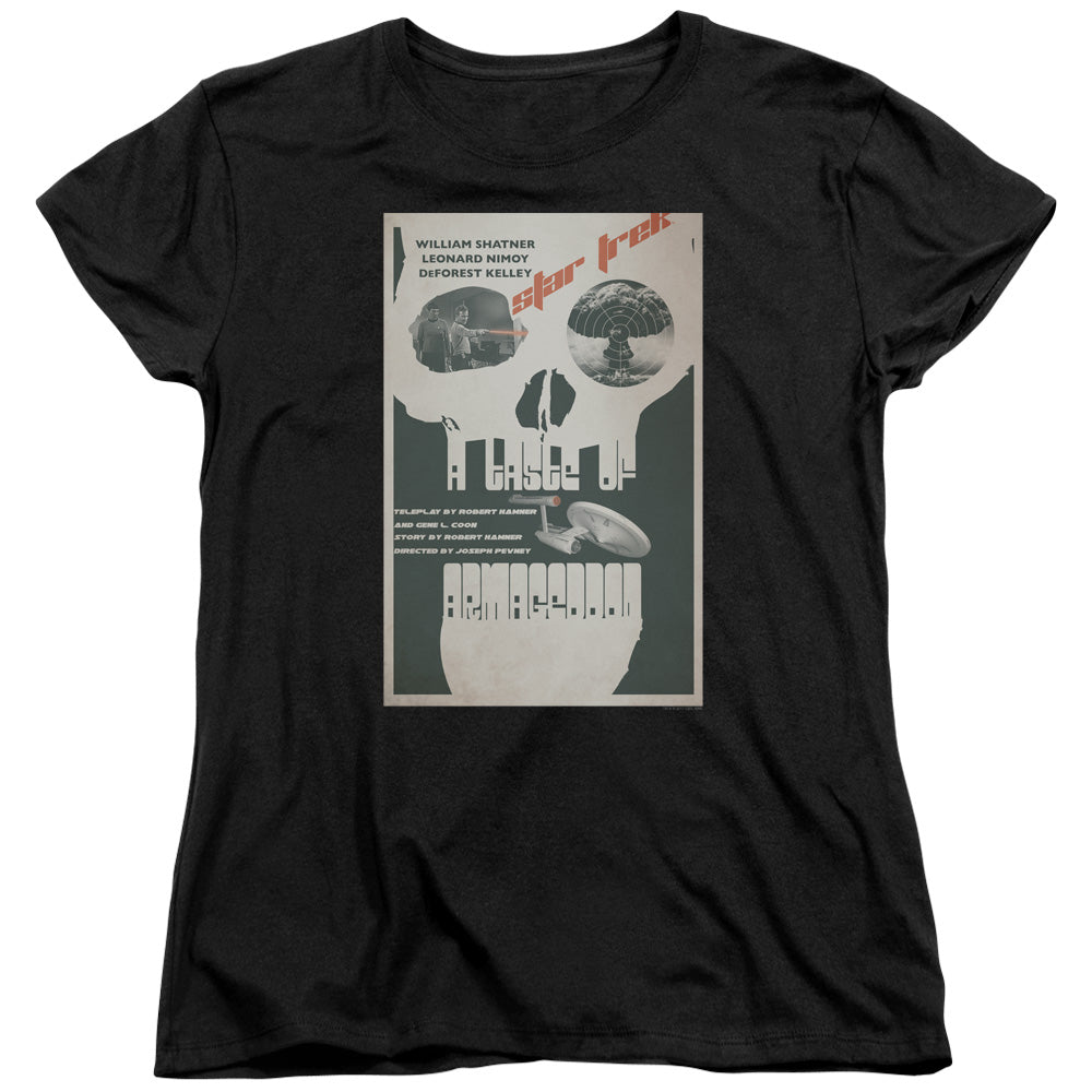STAR TREK/TOS EPISODE 23 - S/S WOMENS TEE - BLACK