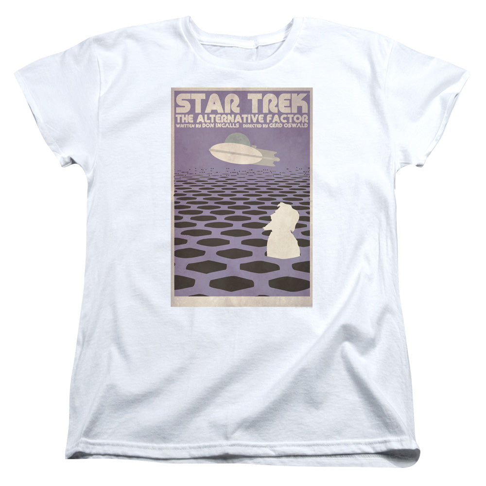 STAR TREK/TOS EPISODE 27 - S/S WOMENS TEE - WHITE