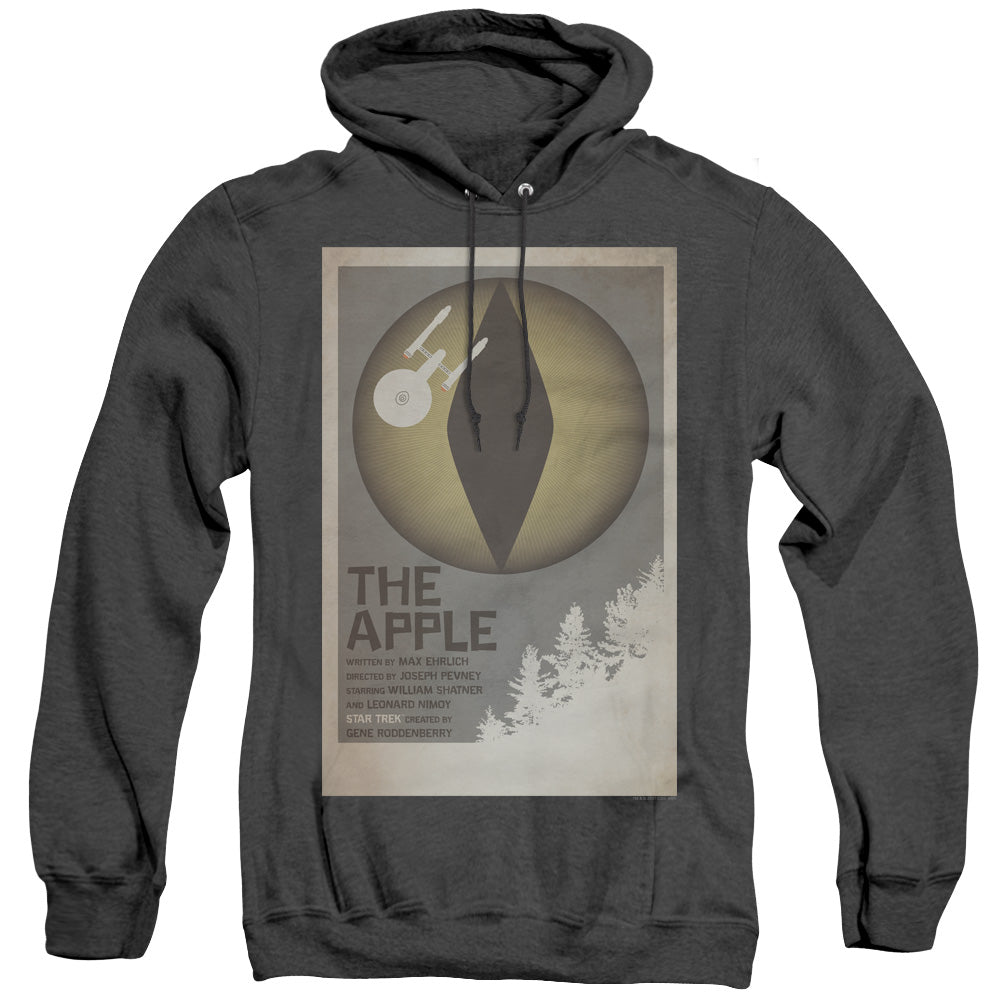 STAR TREK/TOS EPISODE 34 - ADULT HEATHER HOODIE - BLACK