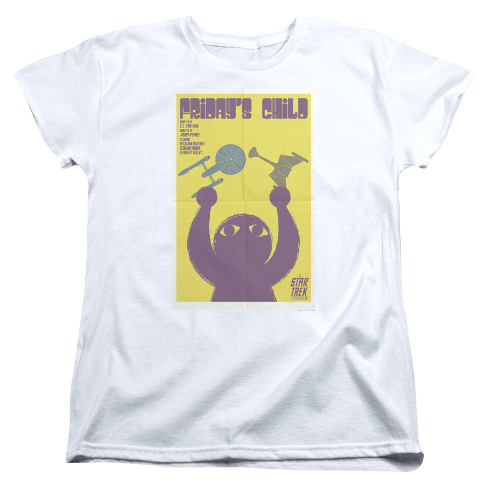 STAR TREK/TOS EPISODE 40 - S/S WOMENS TEE - WHITE