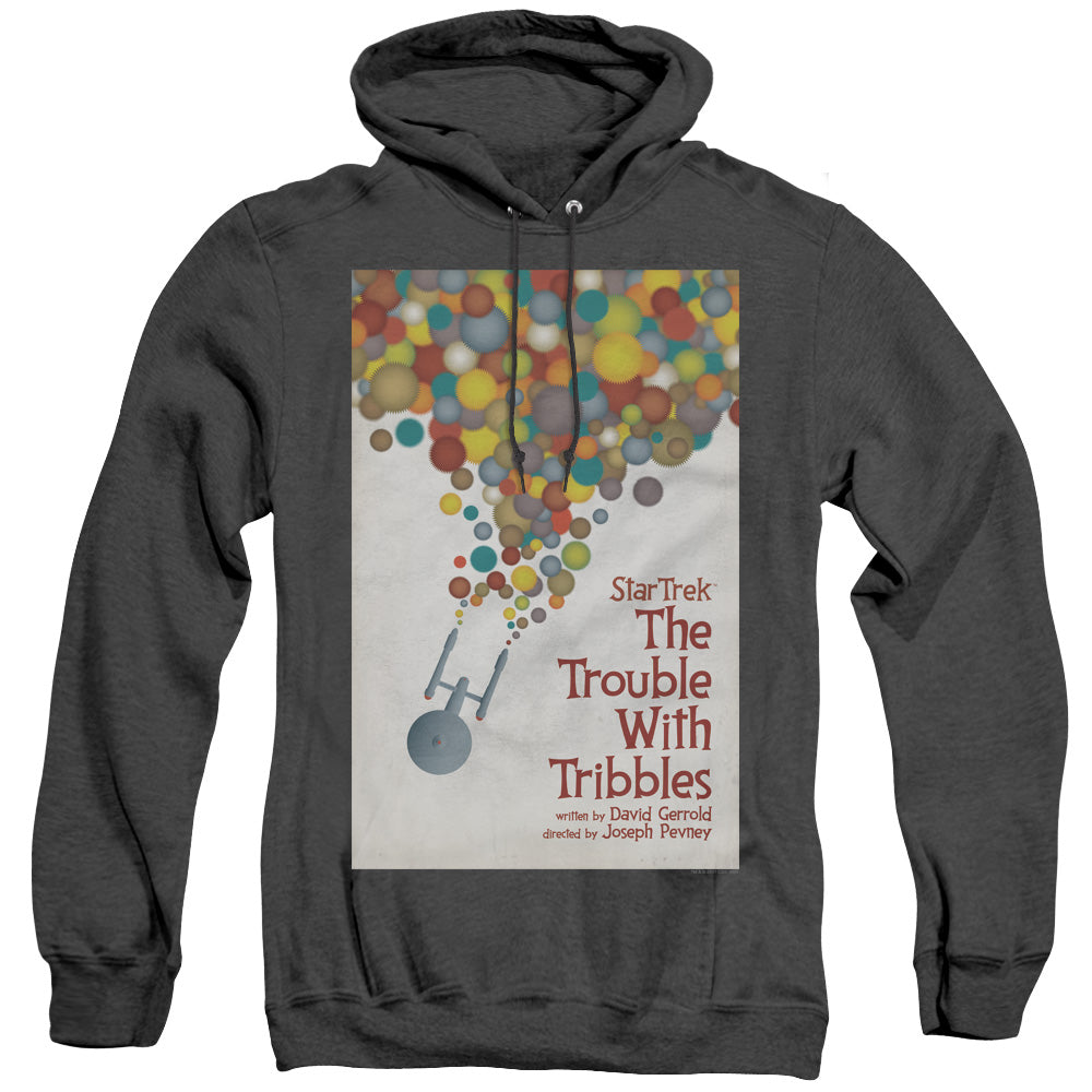 STAR TREK/TOS EPISODE 44 - ADULT HEATHER HOODIE - BLACK