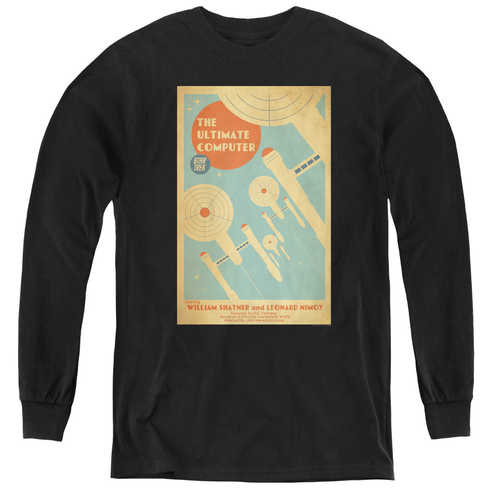 STAR TREK/TOS EPISODE 53 - YOUTH LONG SLEEVE TEE - BLACK