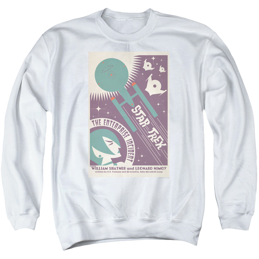 STAR TREK/TOS EPISODE 57 - ADULT CREWNECK SWEATSHIRT - WHITE