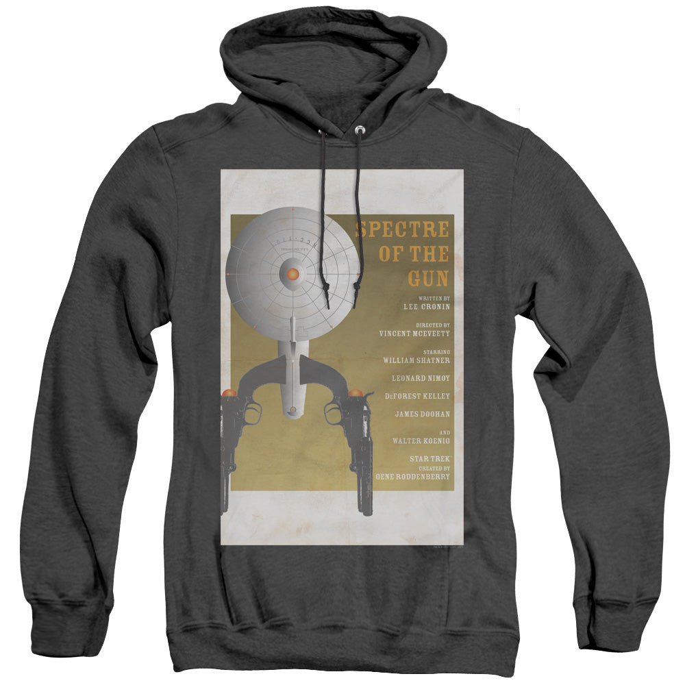 STAR TREK/TOS EPISODE 61 - ADULT HEATHER HOODIE - BLACK