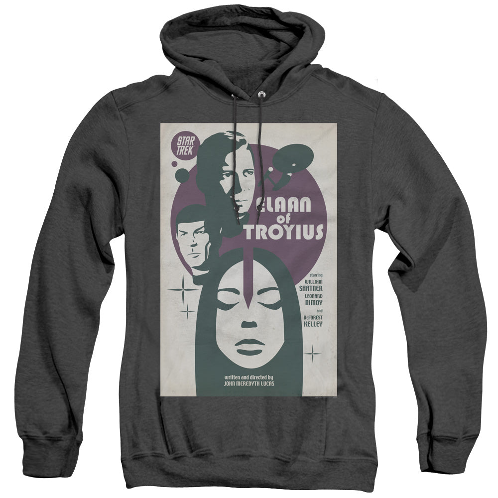 STAR TREK/TOS EPISODE 68 - ADULT HEATHER HOODIE - BLACK
