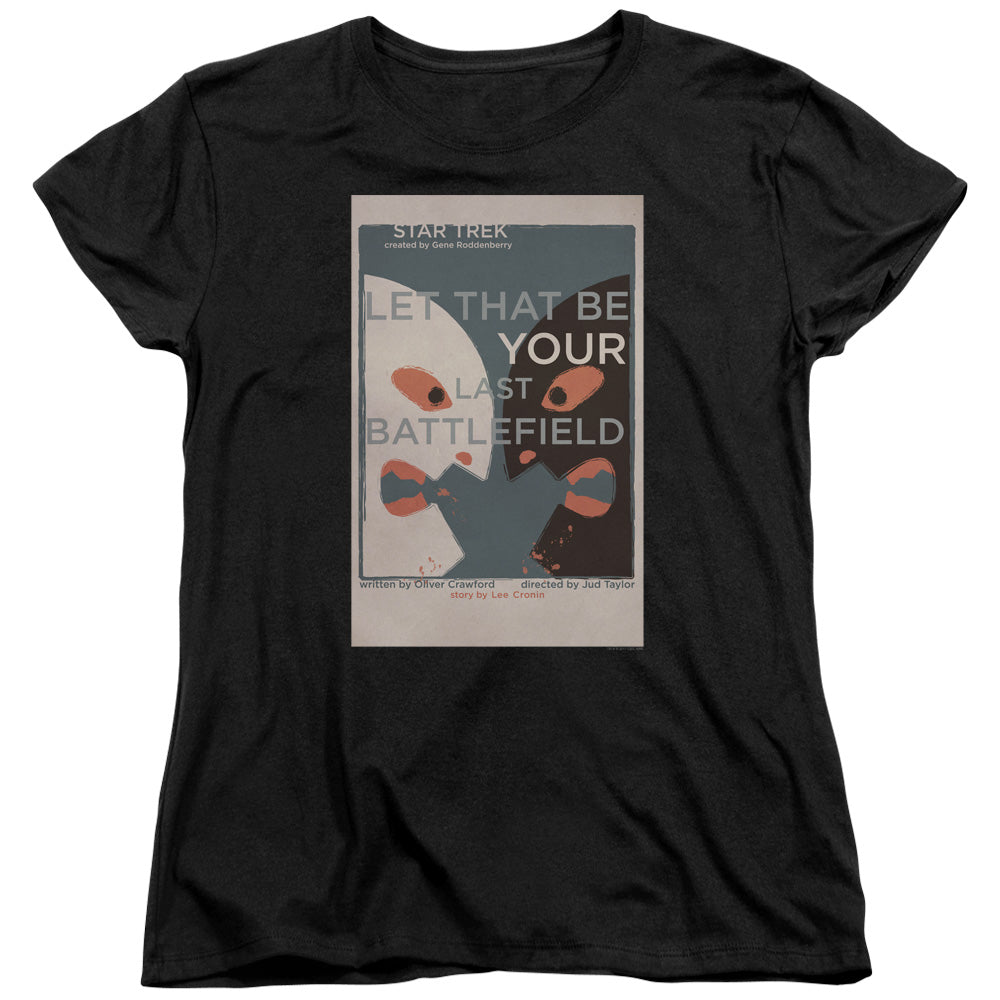 STAR TREK/TOS EPISODE 70 - S/S WOMENS TEE - BLACK
