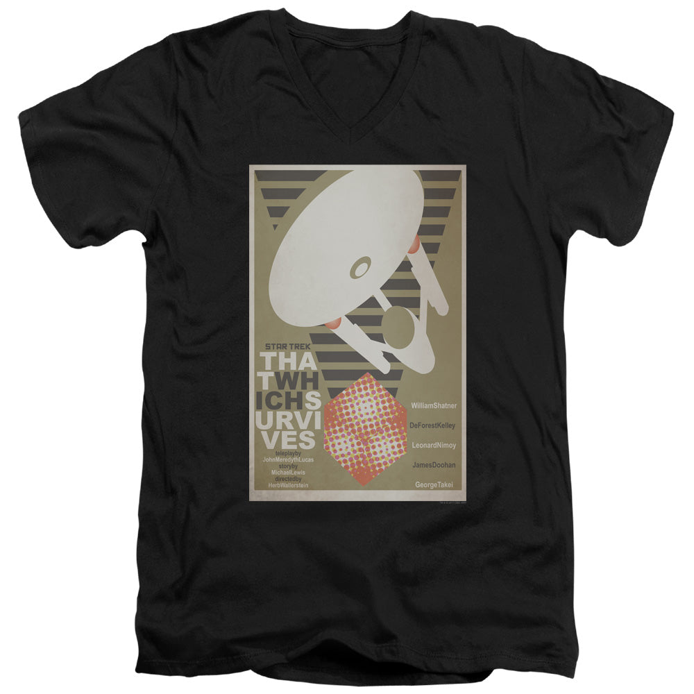 STAR TREK/TOS EPISODE 72 - S/S ADULT V-NECK 30/1 - BLACK