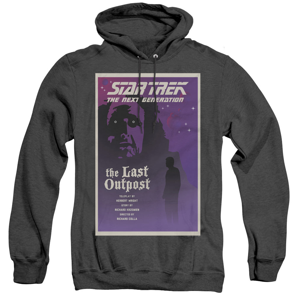 STAR TREK/TNG SEASON 1 EPISODE 5 - ADULT HEATHER HOODIE - BLACK