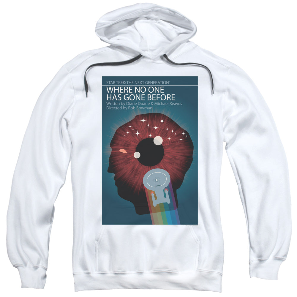 STAR TREK/TNG SEASON 1 EPISODE 6 - ADULT PULLOVER HOODIE - WHITE