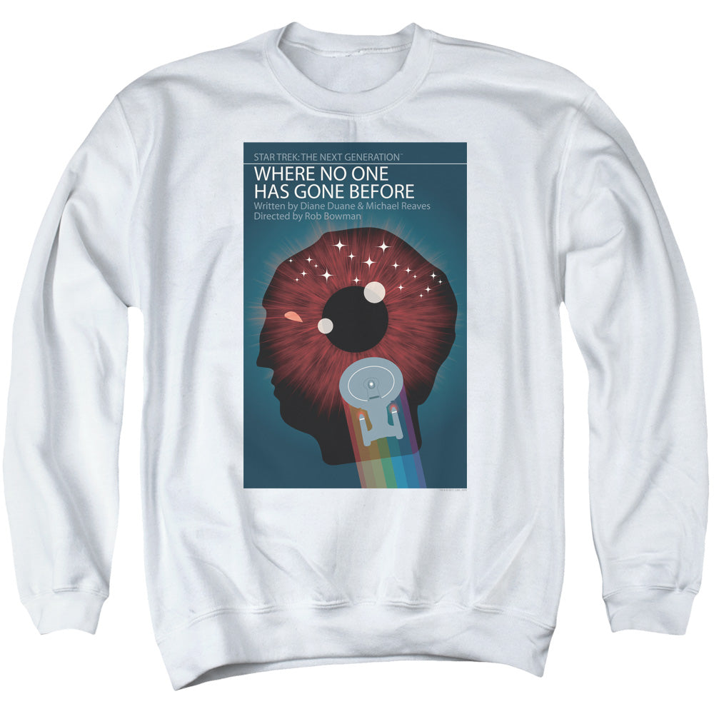 STAR TREK/TNG SEASON 1 EPISODE 6 - ADULT CREWNECK SWEATSHIRT - WHITE