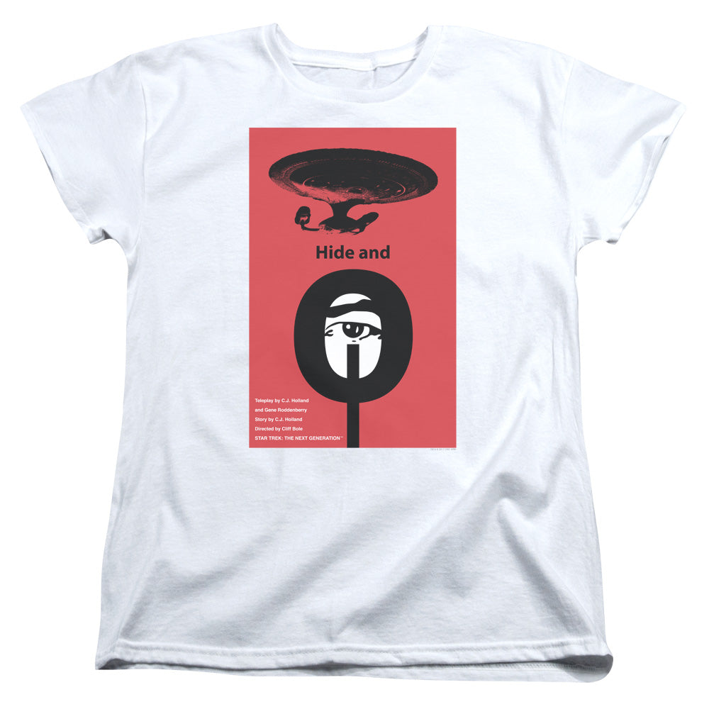 STAR TREK/TNG SEASON 1 EPISODE 10 - S/S WOMENS TEE - WHITE